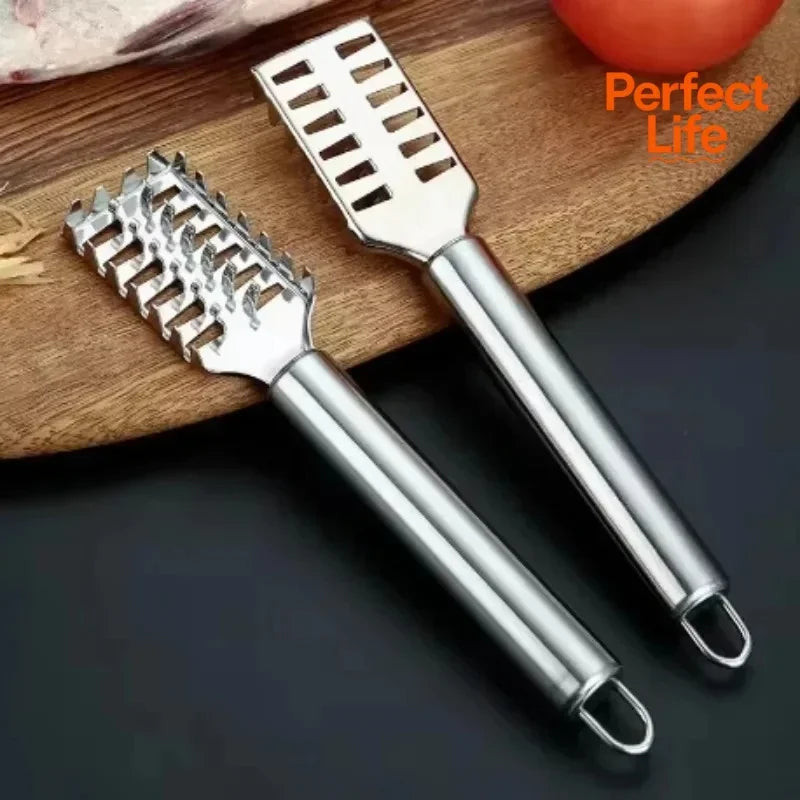 Stainless Steel Fish Scale Knife With Sawtooth Edge For Cleaning