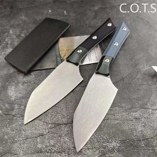 DIY Fixed Blade Santoku Kitchen Knife With G10 Handle