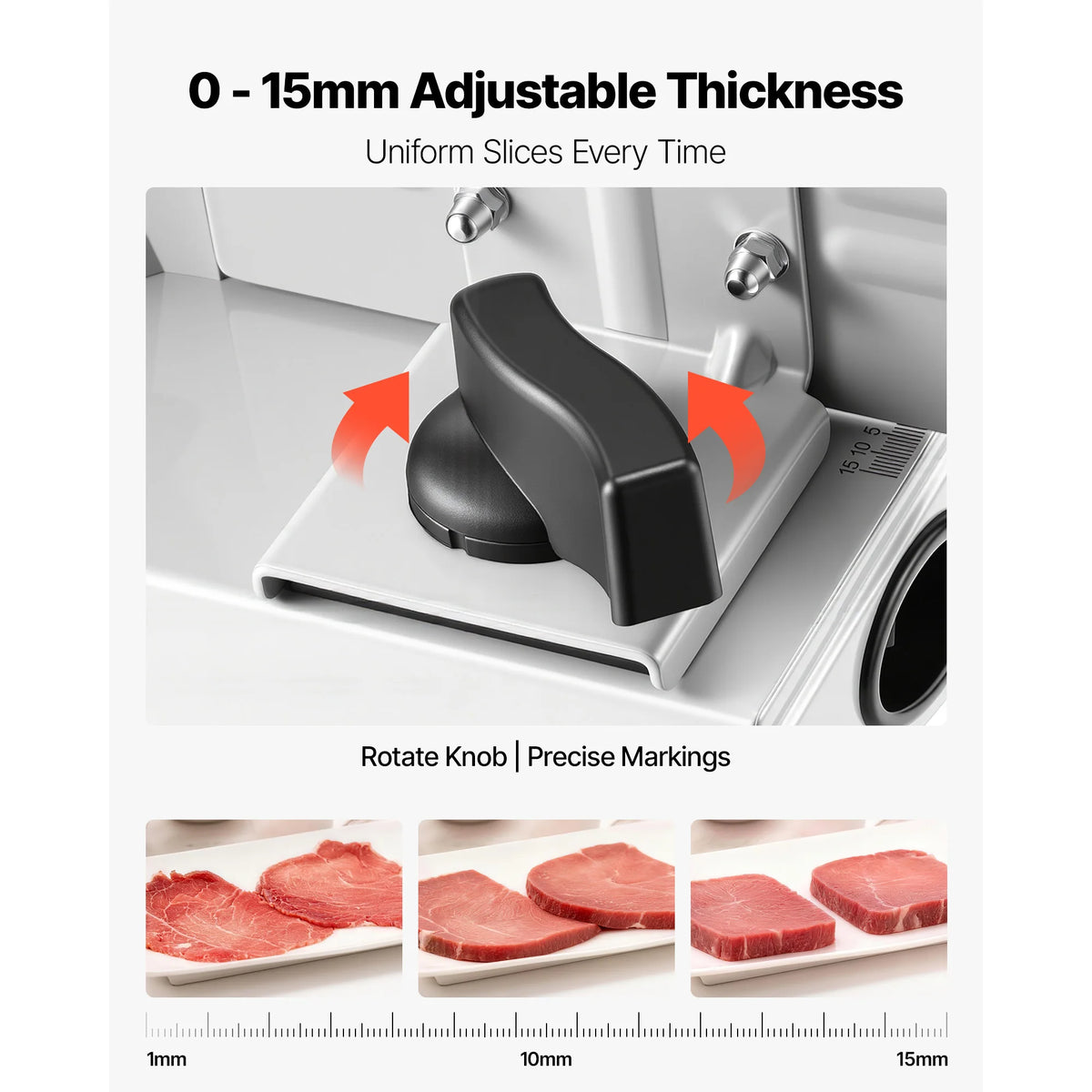 SucceBuy Electric Meat Slicer With Adjustable Thickness And Dual Blades