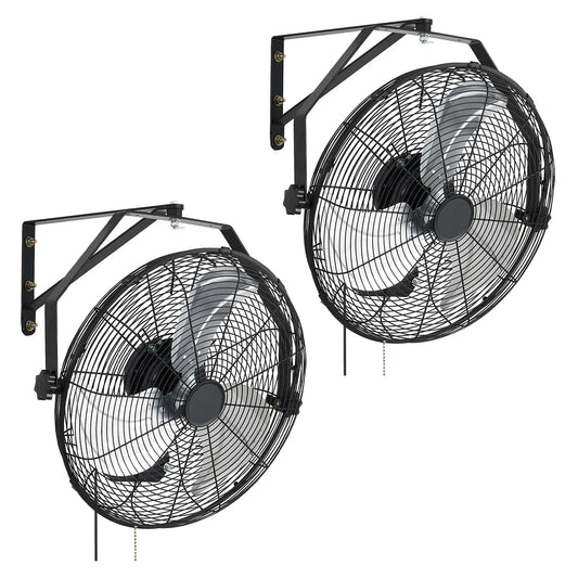 SucceBuy Adjustable Wall Mount Fan With Three Speed Rotation