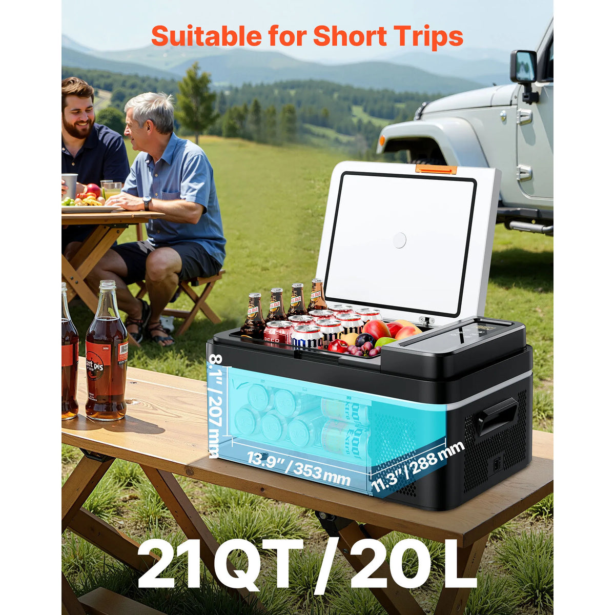 SucceBuy Portable Compressor Car Refrigerator And Freezer