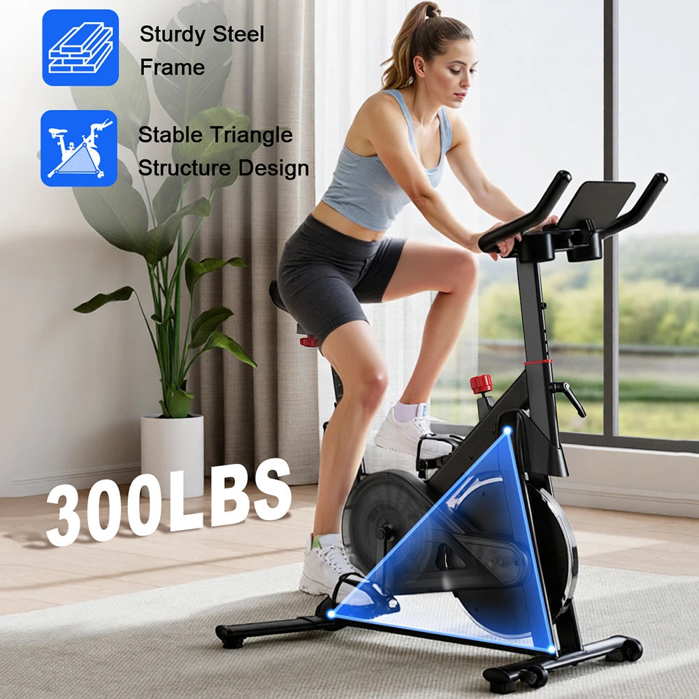 LACUFFY 32 Level Magnetic Resistance Exercise Bike for Home