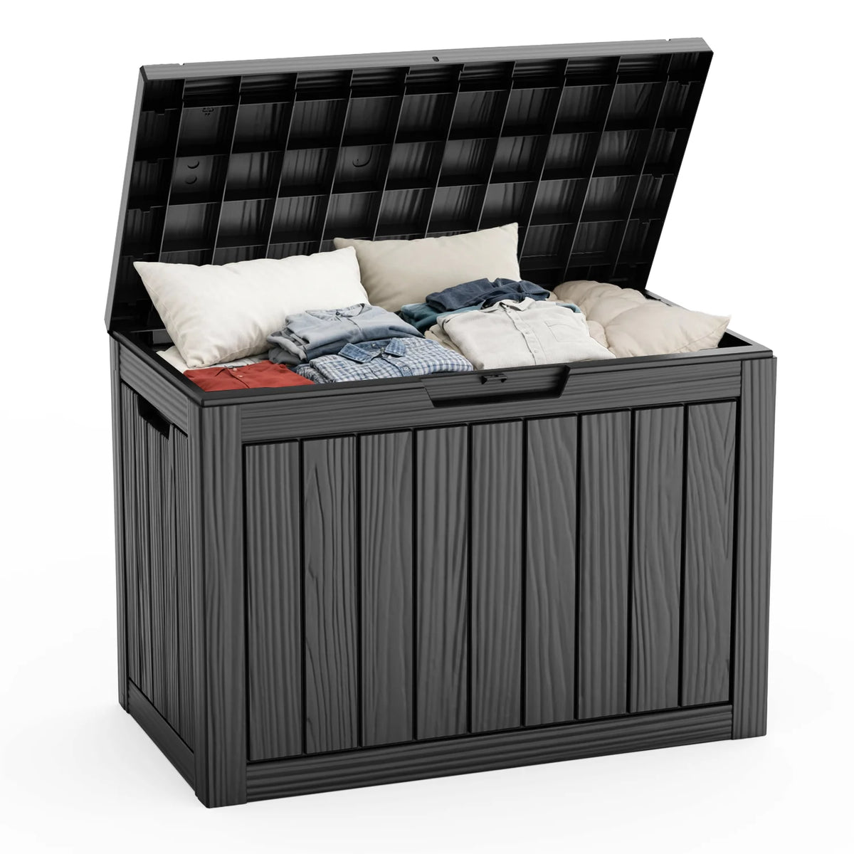 Waterproof Resin Outdoor Deck Storage Box With Lockable Lid