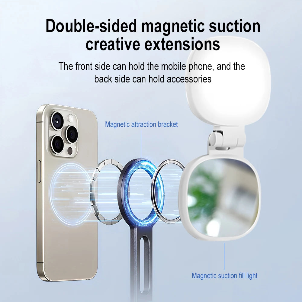 AKABEILA Magnetic Phone Tripod Selfie Stick With Foldable Stand
