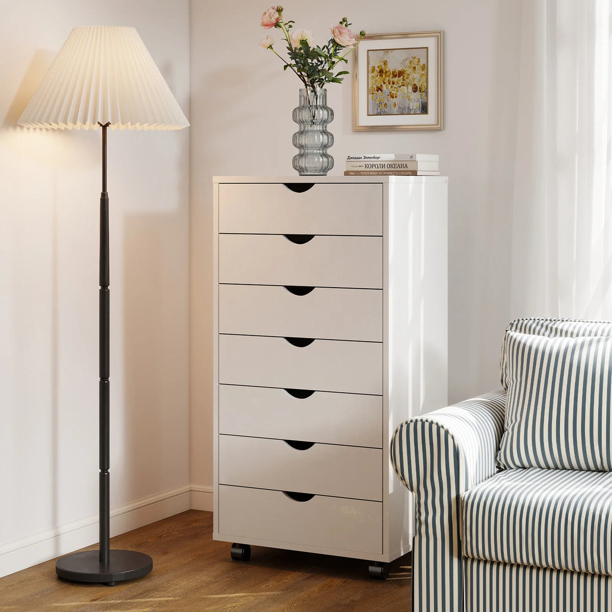 MCQ Wood Living Room Cabinet With File And Printer Storage