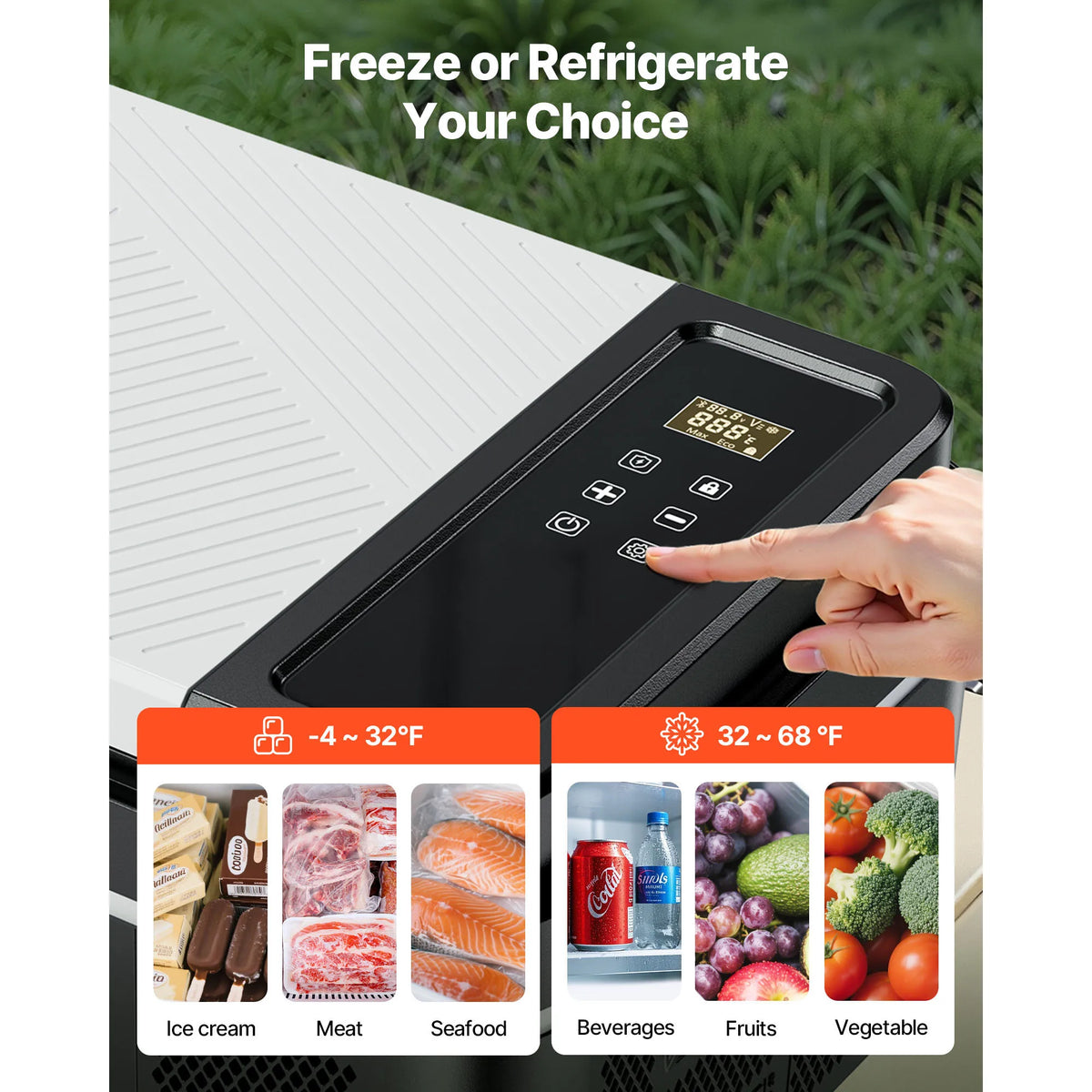SucceBuy Portable Compressor Car Refrigerator And Freezer