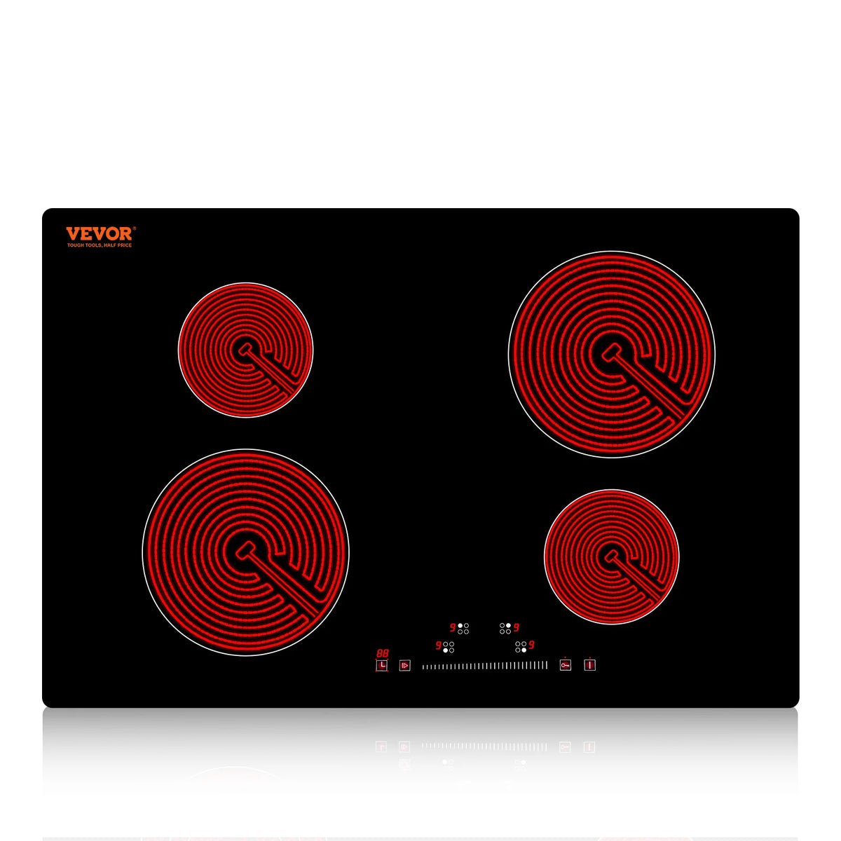 SucceBuy Built In Electric Cooktop With Multiple Powerful Burners